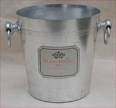   French Aluminum Magnum Champagne White Wine Ice Bucket Cooler Blanc Foussy • £38.01