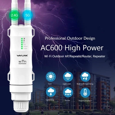 $79.99 • Buy 600Mbps 2.4/5GHz Dual Band Outdoor WiFi Router Signal Booster Antenna Extender