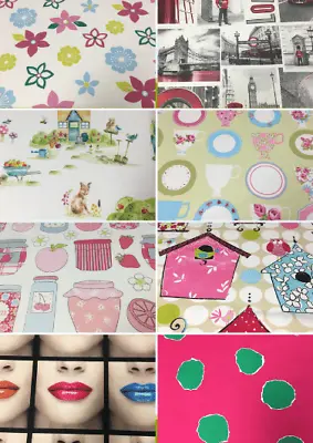 Funky Patterned Children's Themed Curtain Fabric Material 100% Cotton • £1.50