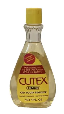 Vintage Cutex Lemon Oily Nail Polish Remover 4 Oz Glass Bottle Paper Label New • $9