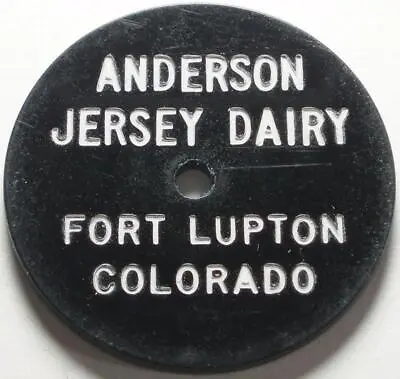 FORT LUPTON COLORADO  Good For ½ GALLON All Jersey HOMO MILK  Jersey Dairy TOKEN • $8.95