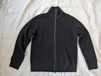 Todd Snyder Merino Wool Zip-up Cardigan Sweater Black M • $59