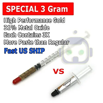 $2.99 • Buy 1PCS Silver Thermal Grease CPU Heatsink Compound Paste Syringe 