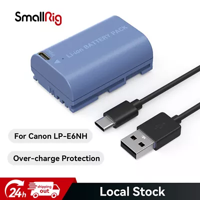 SmallRig LP-E6NH 2400mAh Camera Battery For Canon USB-C Rechargeable Battery • £27.93