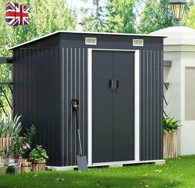 £209.95 • Buy Metal Garden Shed Storage Sheds Heavy Duty Outdoor With Free Base Foundation New