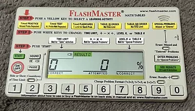 Flash Master Math Tables MT1A Educational Electronic Toy Learning Activity. • $24.99