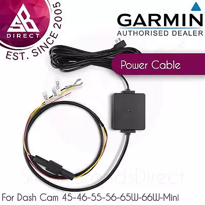 $68.86 • Buy Garmin Parking Mode Hard Wire Power Cable│For Dash Cam 45-46-55-56-65W-66W-Mini