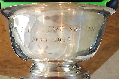 6  Pedestal Bowl EPCA BRISTOL SILVER 67 Plate  1st PLACE LOWC ART FAIR  1960 Vtg • $9.99