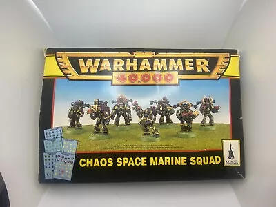 Warhammer 40k Metal Chaos Space Marines Squad Boxed OOP 1990s Rogue Trader • £75