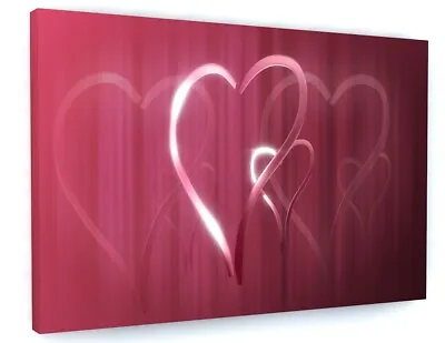 Abstract Love Heart Canvas Picture Print Wall Art A886 • £16.93