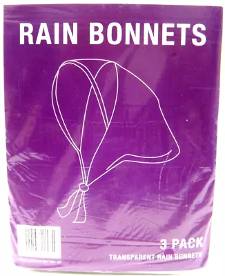 Rain Bonnets Rain Hats Ladies Clear Rain Hats Hair Protector Plastic Hair Covers • £3.95