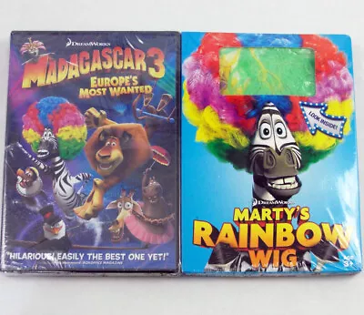 MADAGASCAR 3: Europe's Most Wanted DVD With Bonus Rainbow Wig New Sealed • $7.55