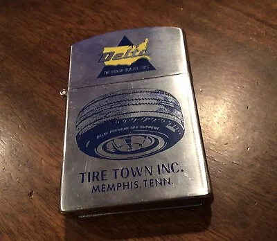 Vintage Large Giant Table Lighter Advertising Delta Tire Memphis Tenn Man Cave • $49.95