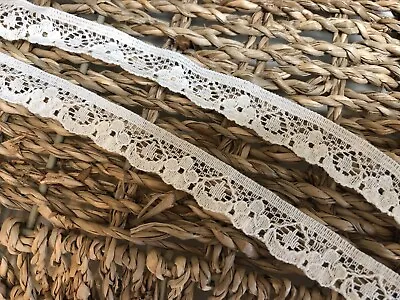 Cotton Edging Narrow Lace Cream 15mm Width Pretty And Dainty Design • £2.05