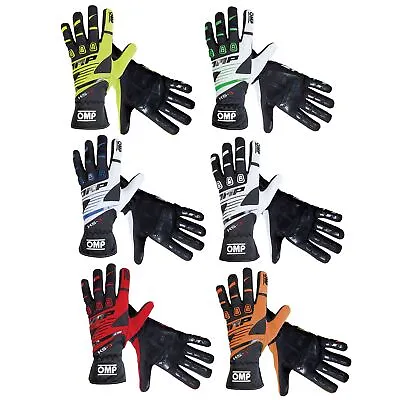 OMP KS-3 Karting Gloves - Adult & Kids Sizes (Anti Slip Knuckle Protection) • $41.77