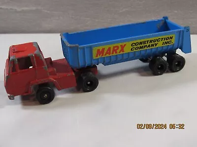 Vintage Marx Construction Co. Toy Diecast Hauler Dump Truck & Trailer • $9.95