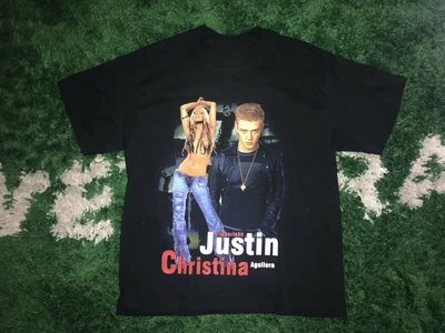 $19.79 • Buy Vtg Christina Aguilera Justin Timberlake Justified Stripped Tour Shirt Np1602