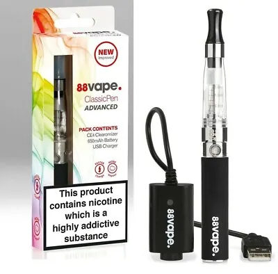 88 Vape Pen Advanced Classic Vape E-Cigarette Electronic Vaping Pen Starter Kit • £8.45