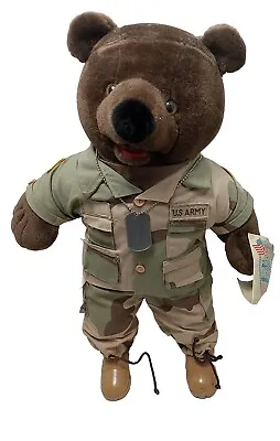 Vintage Military Teddy Bear (20 ) Tall U.s. Marine • $32.40