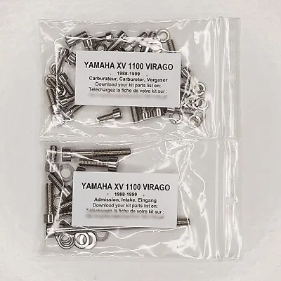 YAMAHA VIRAGO XV1100 1988-1999 Carburetor Stainless Allen Screw Kit #1 XV 1100 • $13.48