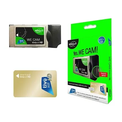 £109.99 • Buy Italy Italian DIGIQuest We CAM SmartCam HD CI+ Module + Active TiVuSat Card