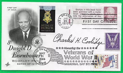 Charles Coolidge Medal Of Honor Recipient WW2 Signed Autographed Ike & WW 2 FDC! • $20