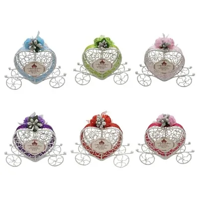 Fairy-tale Carriage Wedding Favor Heart Candy Box  Theme Candy Packagings • £4.09