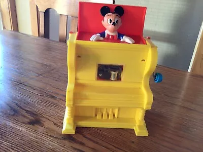 Vintage DISNEY 1973 Mickey Mouse In The Music Box Piano Disney Toy Used & Works • $12.99