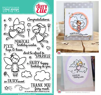 Fairy Stamps - Birthday Wishes Pixie Dust Fairies Magical - Avery Elle  • £9.98