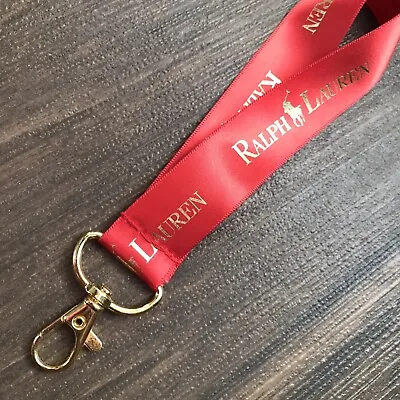 Ralph Lauren Polo Upcycled Ribbon Pony Keychain Ribbon Red And Gold • $8