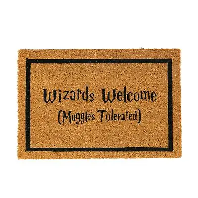 Non-Slip Halloween Theme Door Mat Natural Coir 60cm Wizards Welcome • £10