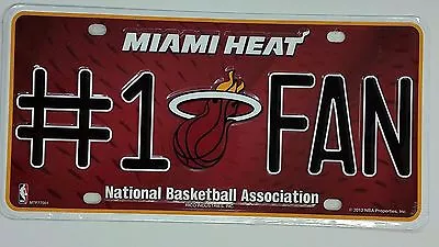 NBA Miami Heat #1 Fan Metal License Plate NEW • $5.99