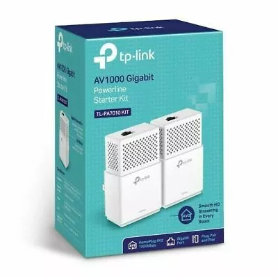 TP-LINK KIT AV1000 Gigabit Powerline Starter Kit - TL-PA7010 KIT - NIB FREE S/H* • $39.96