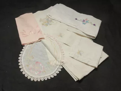 Vintage Doilies Lot Crocheted Hand Embrodiered • $4.99