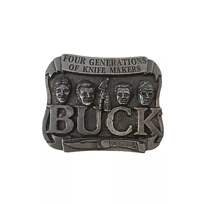 Buck Knives Vintage Belt Buckle Western Cowboy Silver Smoky Mountain Knife Works • $20