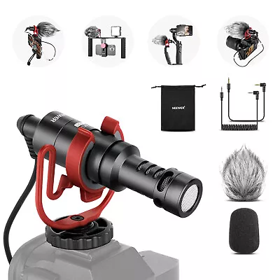 Neewer Video Microphone For Phone On Camera Mic Kit With Red Pro Shock Mount • $19.99