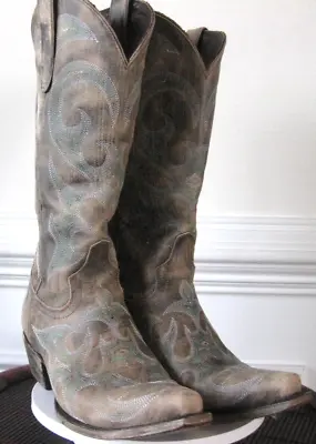 LANE Western Boots  Love Sick  Cowboy  Brown Turquoise Cowgirl Western Tall 8.5B • $150