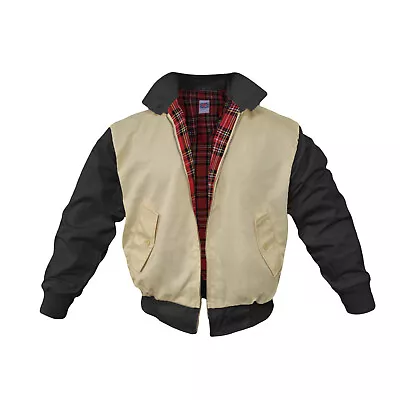 £24.95 • Buy Harington Jacket Classic Vintage Style Scooter Skinhead Biker Bomber Black Sand