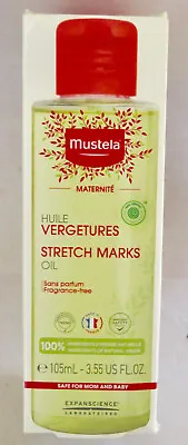 Mustela Stretch Marks Oil - Fragrance Free - 3.55 Oz - Exp 4/2024 - New • $8.99