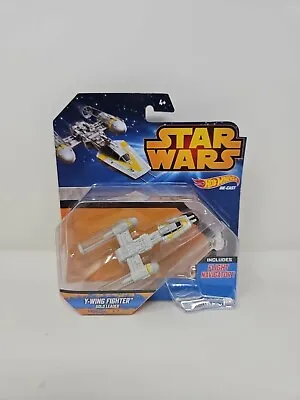 2014 Star Wars Hot Wheels Flight Navigator  Y-Wing Fighter Gold Leader Starship • $12.34