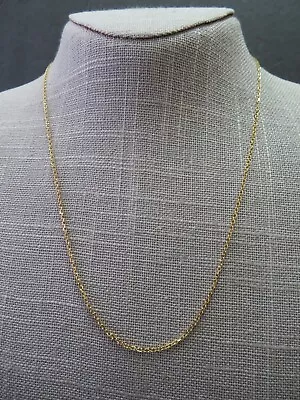 Vtg 18  14k Solid Yellow Gold Cable  Chain Necklace 2.51 Grams (#246) • $199.90