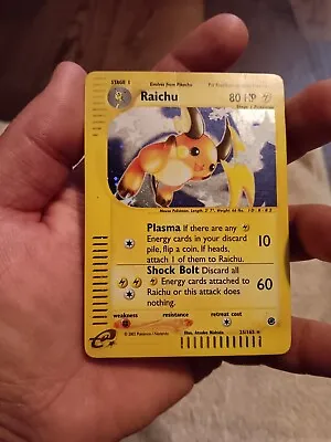 Raichu 25/165 Expedition E-Reader Pokemon Card Holo Foil Rare HP • $38.50