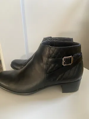 Munro Ankle Boot Black Leather Women’s Size 12 • $29