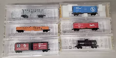 6pc Lot Z Scale MICRO TRAINS Stock Box Gondola Tank Caboose Car ATSF MARKLIN NOS • $63.22