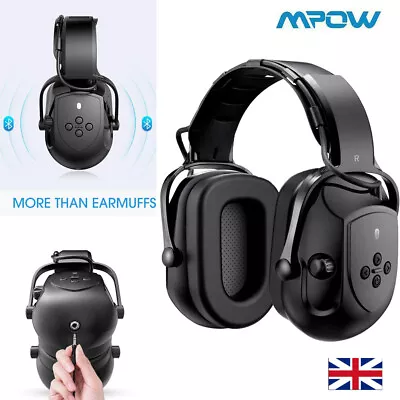 Mpow Bluetooth 5.0 Bluetooth Earmuffs Headphones Wireless Music Ear Muffs • £32.99