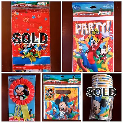 NIP Disney Mickey Mouse Clubhouse Party Supplies Bags Invitations Ribbon U PICK • $3.99