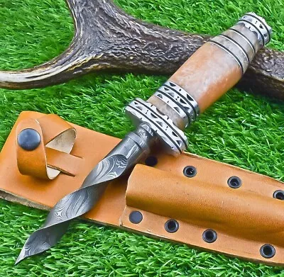Custom Hand Forged Damascus Steel BOWIE Knife Hunting Knife KRIS DAGGER 6403 • $39.01