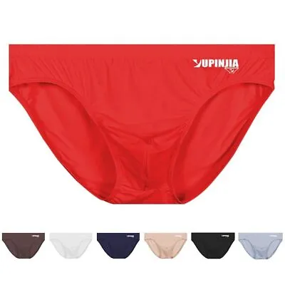 Men Sexy Briefs Low Rise Ice-Silk Underwear Bikini Pouch Panties Underpants New • $6.19