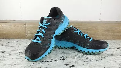 K-Swiss Womens 7.5 Tubes Blue  Black Low Top Lace Up Mesh Running • $21.13