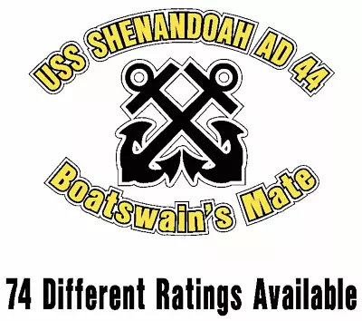 USS SHENANDOAH AD 44 Oval Decal / Sticker Military USN U S Navy S06A • $6.99